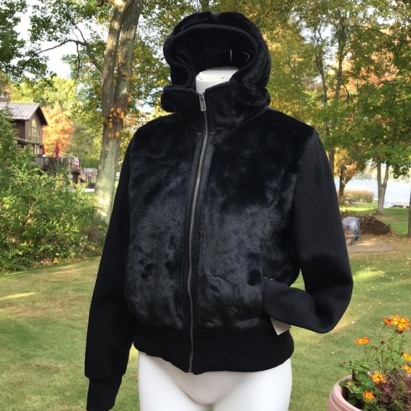 NWT Jeans by Buffalo faux fur jacket M-L - Picture 4 of 9